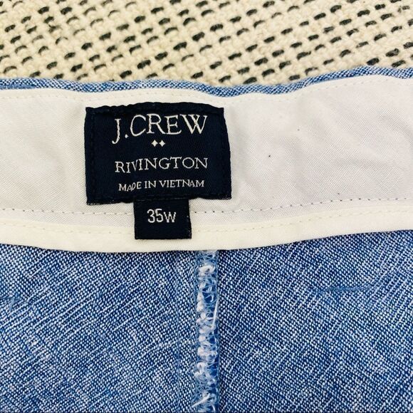 J. Crew blue chambray Rivington shorts size 35 - Picture 5 of 6